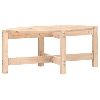 Mesa De Centro De Madera Maciza De Pino 87x48x35 Cm Vidaxl