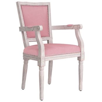 Silla De Comedor Terciopelo Rosa Vidaxl