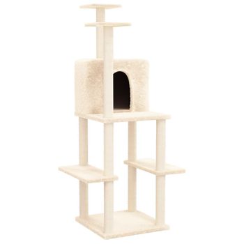 Árbol Rascador Para Gatos De Aglomerado Felpa Yute 61x41x96 Cm-pawhut con  Ofertas en Carrefour