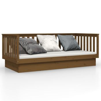 Sofá Cama De Madera Maciza De Pino Marrón Miel 80x200 Cm Vidaxl