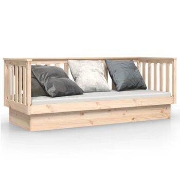 Sofá Cama De Madera Maciza De Pino 75x190 Cm Vidaxl