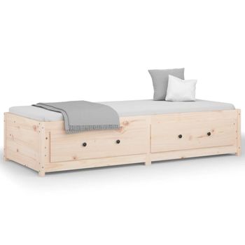 Sofá Cama De Madera Maciza De Pino 90x190 Cm Vidaxl