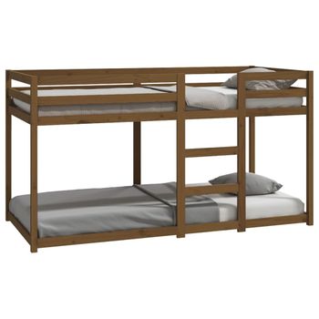 Sofá Cama Madera Maciza De Pino Marrón Miel 90x200 Cm Vidaxl