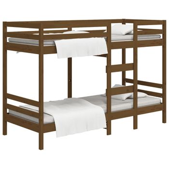 Sofá Cama Madera Maciza De Pino Marrón Miel 90x200 Cm Vidaxl