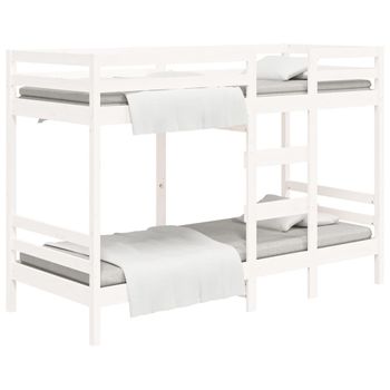 Litera Casita + Cama De Arrastre Madera Blanco 90x190/90x190cm con Ofertas  en Carrefour