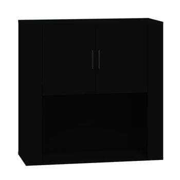 Armario De Pared Madera Contrachapada Negro 80x33x80 Cm Vidaxl