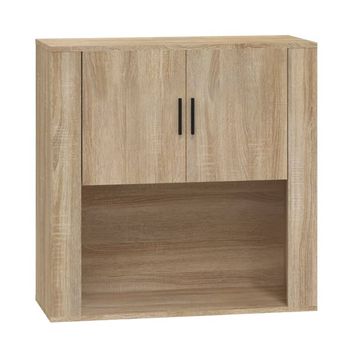 Armario De Pared Madera Contrachapada Roble Sonoma 80x33x80 Cm Vidaxl