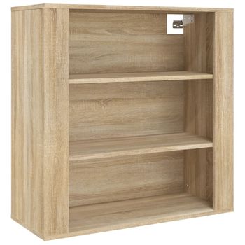 Armario De Pared Madera Contrachapada Roble Sonoma 80x33x80 Cm Vidaxl