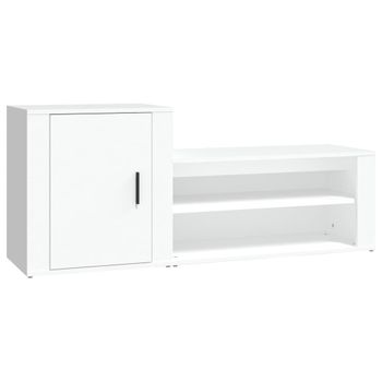 Mueble Zapatero Madera Contrachapada Blanco 100x42x60 Cm Vidaxl con Ofertas  en Carrefour