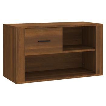 vidaXL Mueble zapatero de madera contrachapada color roble 54x34x183cm