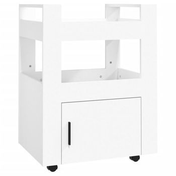 Carrito De Cocina Madera Contrachapada Blanco 60x45x80 Cm Vidaxl