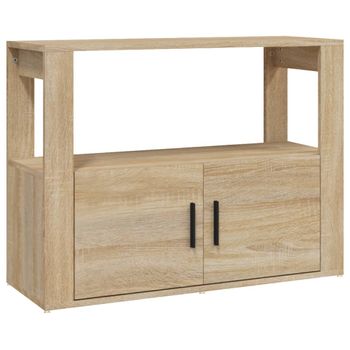 Aparador Madera Contrachapada Color Roble Sonoma 80x30x60 Cm Vidaxl