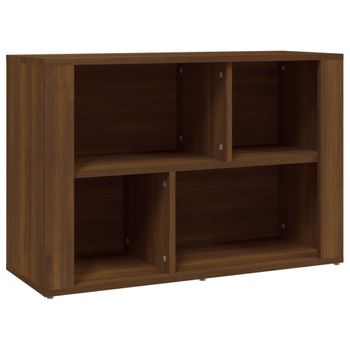 Aparador De Madera Contrachapada Marrón Roble 80x30x54 Cm Vidaxl