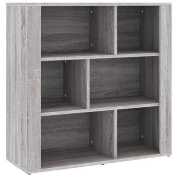 Aparador De Madera Contrachapada Gris Sonoma 80x30x80 Cm Vidaxl