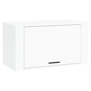 VidaXL Mueble zapatero pared contrachapada blanco brillo 100x35x38