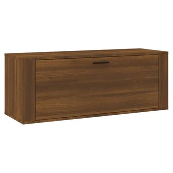 vidaXL Mueble zapatero pared madera pino marrón roble 70x35x38 cm