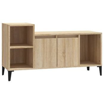 Mueble Para Tv Madera Contrachapada Roble Sonoma 100x35x55 Cm Vidaxl