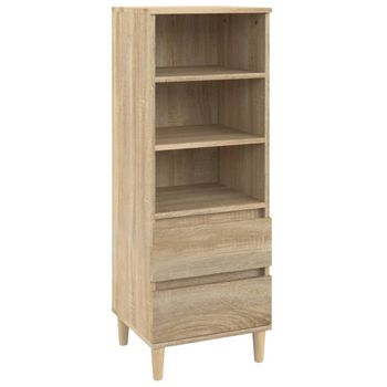 Aparador Alto Madera Contrachapada Roble Sonoma 40x36x110 Cm Vidaxl