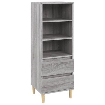 Aparador Alto Madera Contrachapada Gris Sonoma 40x36x110 Cm Vidaxl