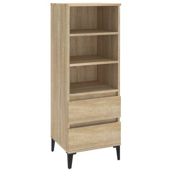 Aparador Alto Madera Contrachapada Roble Sonoma 40x36x110 Cm Vidaxl