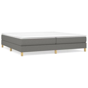 Estructura De Cama Tela Gris Oscuro 200x200 Cm Vidaxl