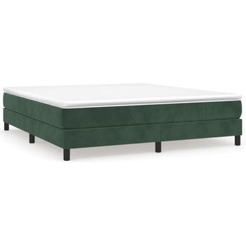 Estructura De Cama De Terciopelo Verde 160x200 Cm Vidaxl