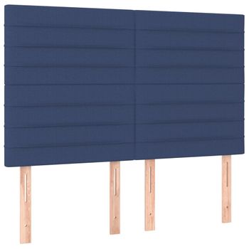 Cabeceros 4 Unidades Tela Azul 72x5x78/88 Cm Vidaxl