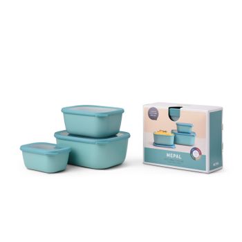 Set De 3 Botes De Cocina Cirqula Rectangular 750 / 1500 / 3000 Ml.