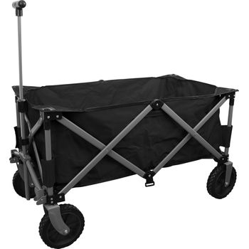 Carro De Playa Niceey - Carrito Plegable Con Ruedas Todo Terreno - Carro Portátil Hasta 80kg (94l) - Negro