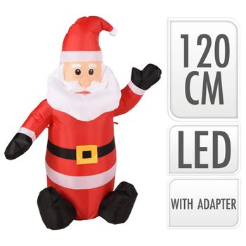 Papá Noel Inflable Led 120 Cm Ambiance