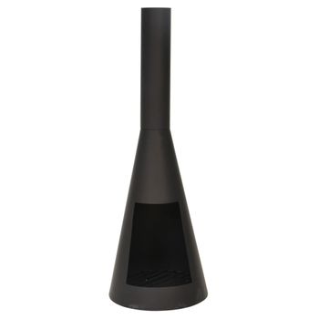 Chimenea Con Tubo Ambient Negro 100 Cm Progarden