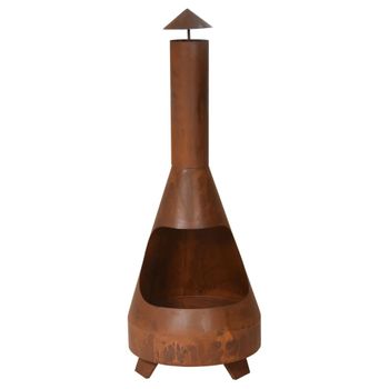 Chimenea Con Tubo Charming Color Óxido 118 Cm Progarden