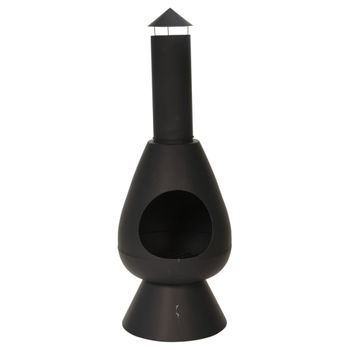 Chimenea Con Tubo Ambient Negro 110 Cm Progarden