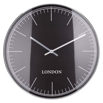 Reloj de pared silencioso con números romanos HOMCOM 60x4x60 cm negro