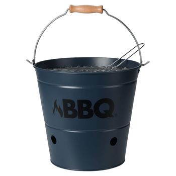 Barbacoa De Cubo Bbq Azul Mate 26 Cm Progarden