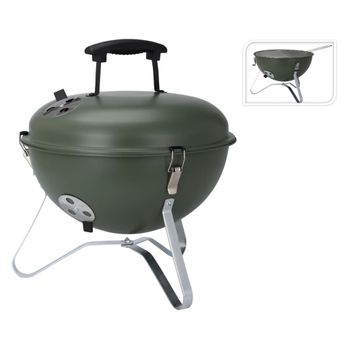 Barbacoa Con Forma Esférica Verde Oliva 37 Cm Progarden