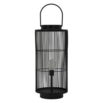 Farol Led Ø18xh52 Cm, Negro, Metal, Diseño Enrejado Ecd Germany