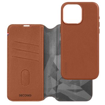 Funda De Piel Para Iphone 15 Pro Funda Desmontable Cartera Decoded Marrón