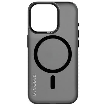 Funda Magsafe Para Iphone 15 Pro Decoded Grip Case Negro Transparente