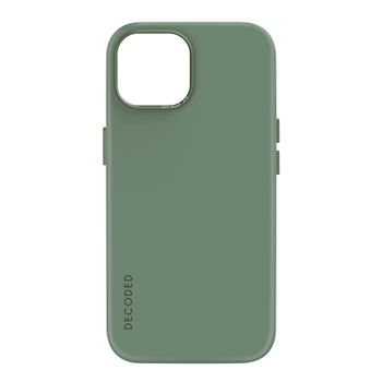 Funda Magsafe Para Iphone 15 Silicona Mat Suave Grafito Verde Decoded