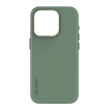 Funda Magsafe Para Iphone 15 Pro Silicona Mat Suave Grafito Verde Decoded