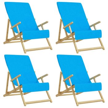 Toallas De Playa 4 Uds Tela Turquesa 400 G/m² 60x135 Cm Vidaxl