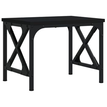 Soporte De Impresora Madera Ingeniería Negro 40x30x31 Cm Vidaxl