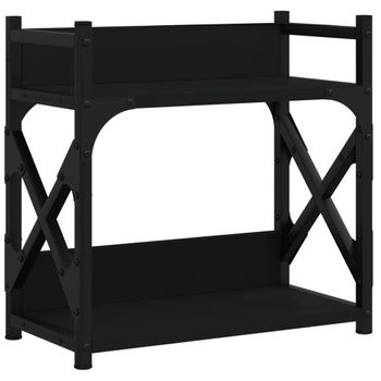 Soporte De Impresora 2 Niveles Negro 40x20x40 Cm Vidaxl