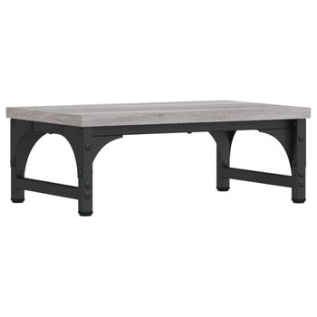 Soporte De Pantalla Madera Ingeniería Gris Sonoma 37x23x14 Cm Vidaxl