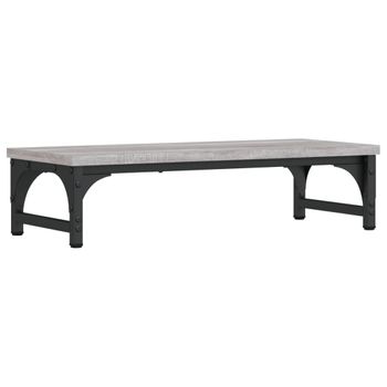 Soporte De Pantalla Madera Ingeniería Gris Sonoma 55x23x14 Cm Vidaxl