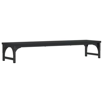 Soporte De Pantalla Madera De Ingeniería Negro 85x23x15,5 Cm Vidaxl