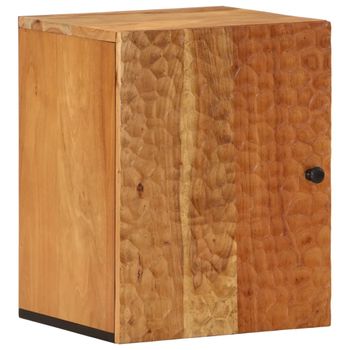 Armario De Baño De Pared Madera Maciza De Acacia 38x33x48 Cm Vidaxl