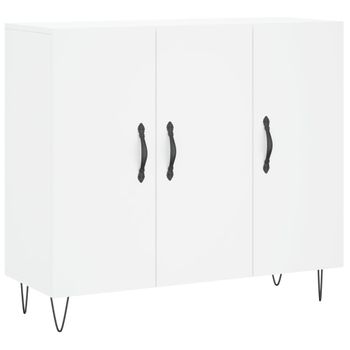 Aparador Práctico Y Elegante Con 2 Puertas En Madera Blanca (80x34,5x85cm)  Wellhome con Ofertas en Carrefour