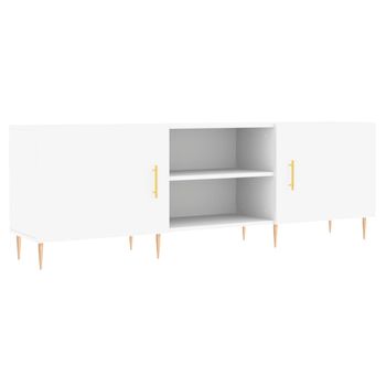 Mueble Para Tv Madera De Ingeniería Blanco 150x30x50 Cm Vidaxl